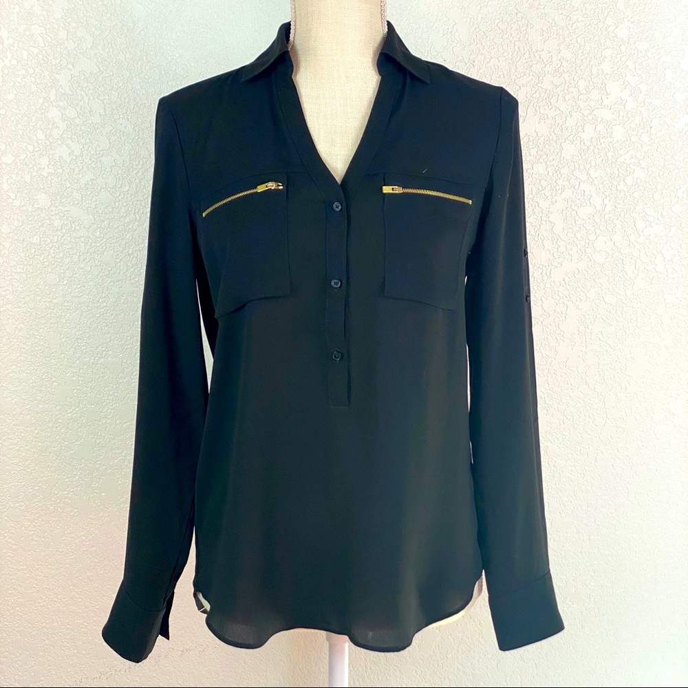 Express Sheer Black Blouse